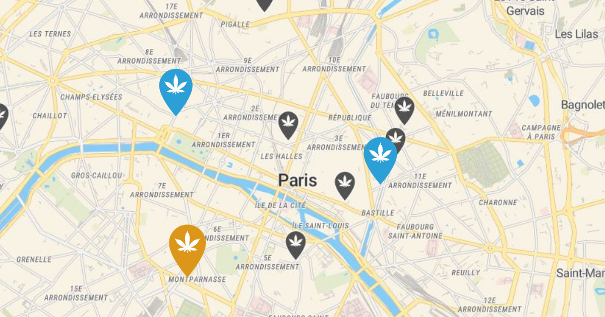 Carte du CBD à Paris